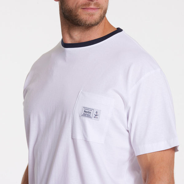 Cabano North 56.4 Pocket T-Shirt 41143T W K White