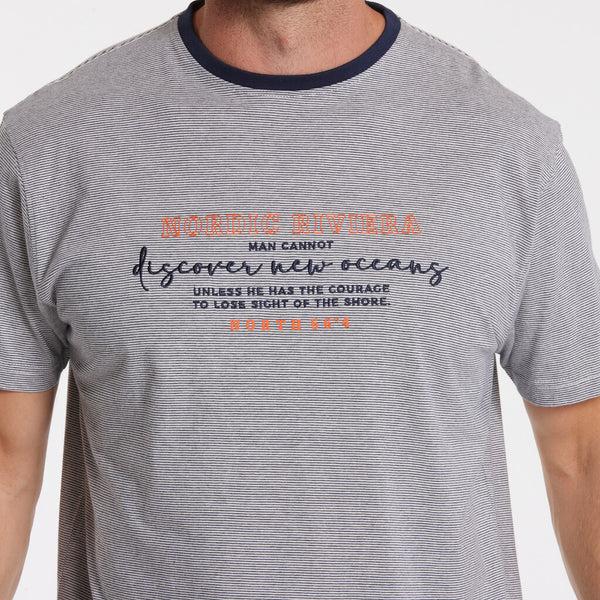 Cabano North 56.4 Striped T-Shirt 41146T N K Navy