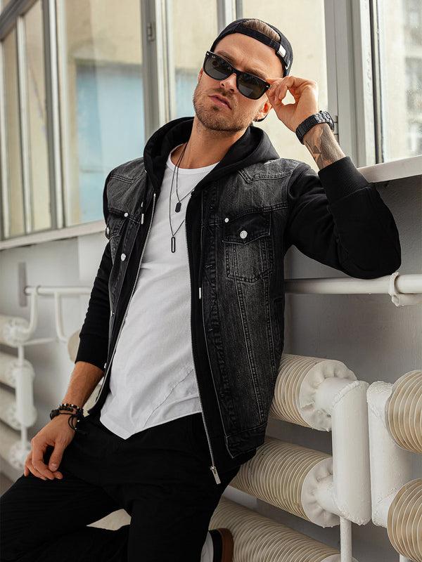 Cabano Ombre Hybrid Hooded Jacket 322 R Black