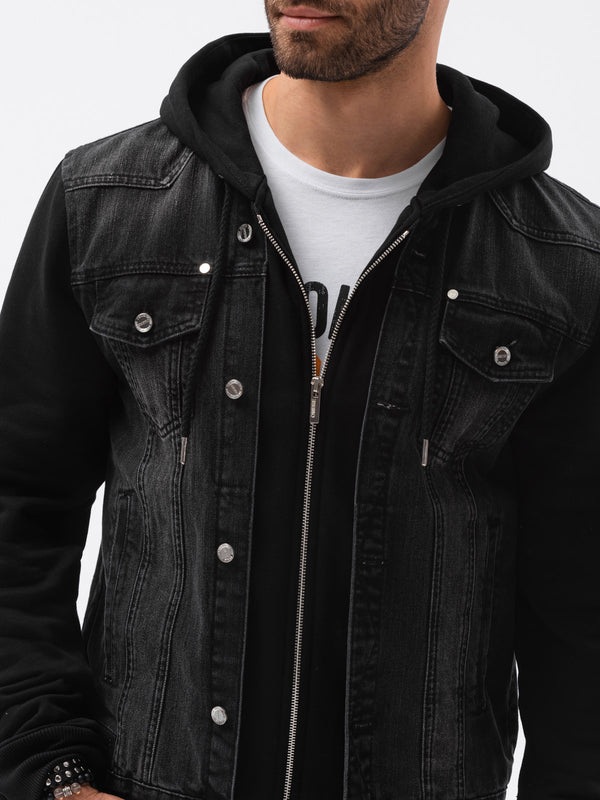Cabano Ombre Hybrid Hooded Jacket 322 R Black