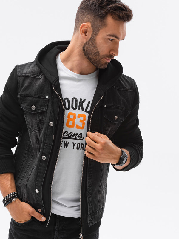 Cabano Ombre Hybrid Hooded Jacket 322 R Black