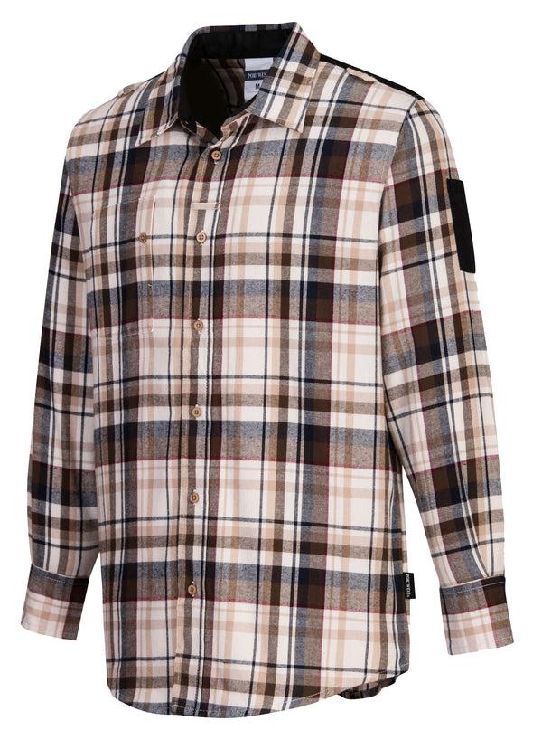 Cabano Portwest Kx3 Flannel Check Shirt R Brown