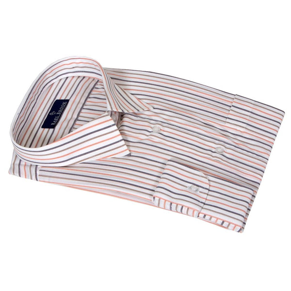 cabano Rael Brook Striped Shirt K Brown