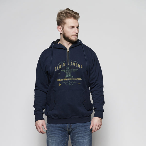 Cabano Replika Denim Goods Hoody 13331B K Navy