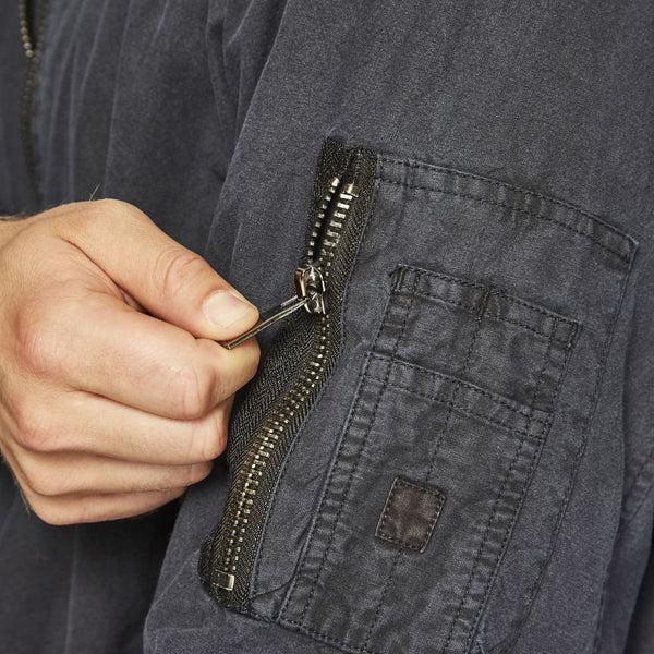 Cabano Replika Zipped Casual Jacket K Navy