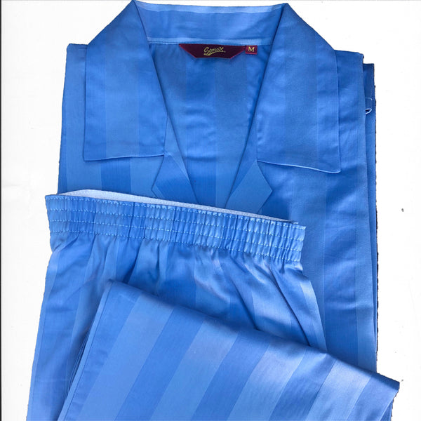 Cabano Somax Satin Striped Pyjamas Sdw1 B K Blue
