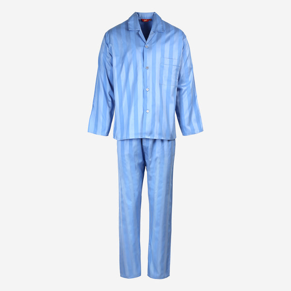 cabano Somax Satin Striped Pyjamas Sdw1 B K Blue