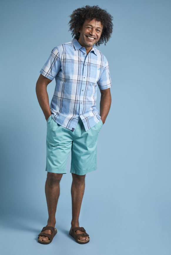 Cabano Weird Fish Avalon Check Shirt R Turquoise