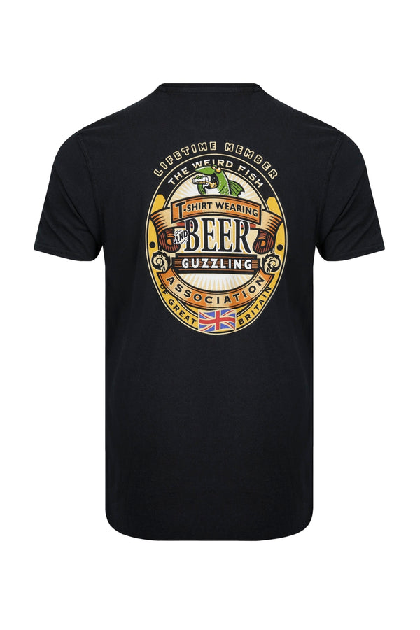 Cabano Weird Fish Beerguzzling T-Shirt Bk K Black