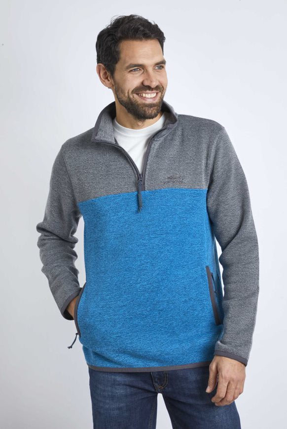 Cabano Weird Fish Berrick Recycled 1/4 Zip K Blue