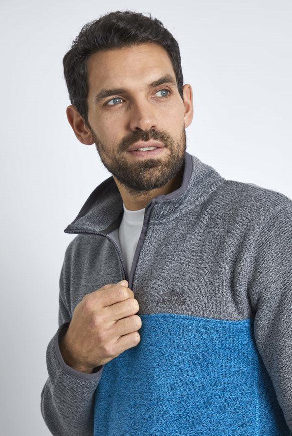 Cabano Weird Fish Berrick Recycled 1/4 Zip R Blue