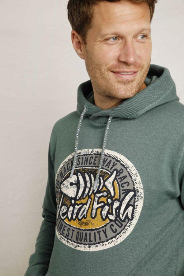 Cabano Weird Fish Bryant Pop Over Hoody G R Green