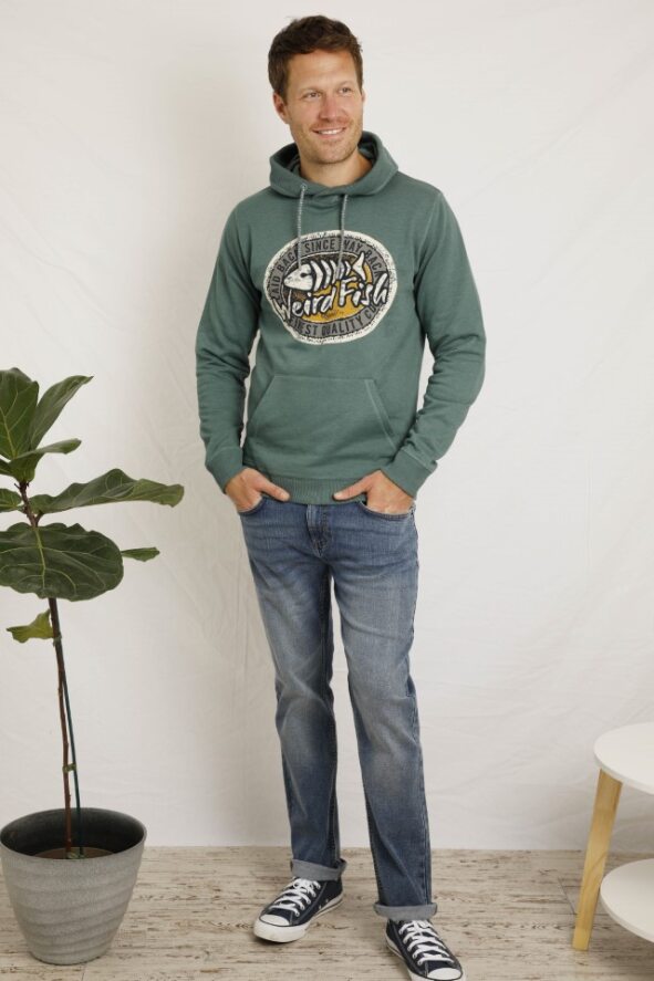 Cabano Weird Fish Bryant Pop Over Hoody G R Green