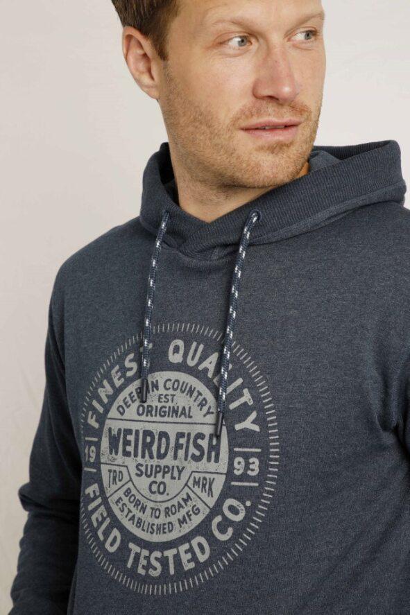 Cabano Weird Fish Bryant Pop Over Hoody N K Navy