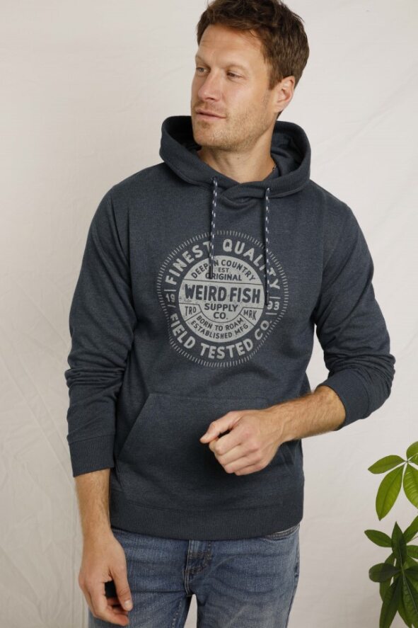Cabano Weird Fish Bryant Pop Over Hoody N R Navy