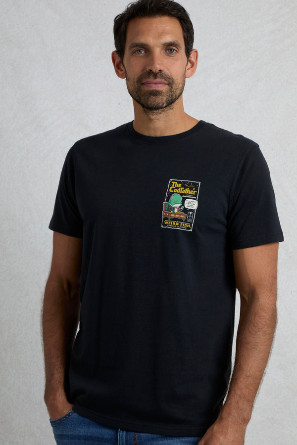 Cabano Weird Fish Codfather T-Shirt Bk K Black