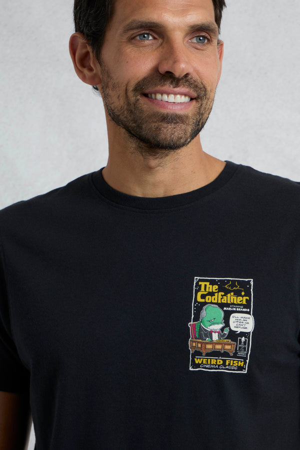 cabano Weird Fish Codfather T-Shirt Bk K Black