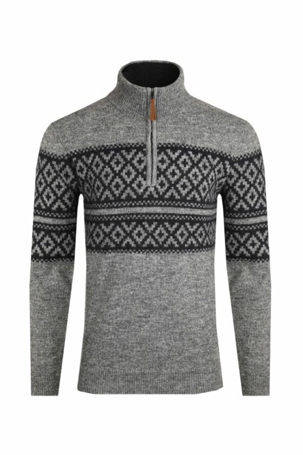 cabano Weird Fish Donny 1/4 Zip Jumper G R Grey