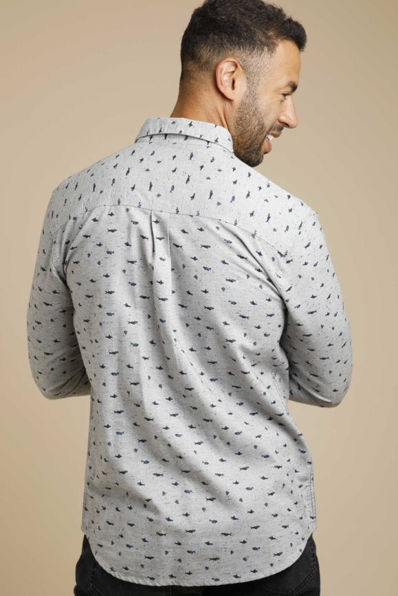 Cabano Weird Fish Elstow Organic Shirt R Grey