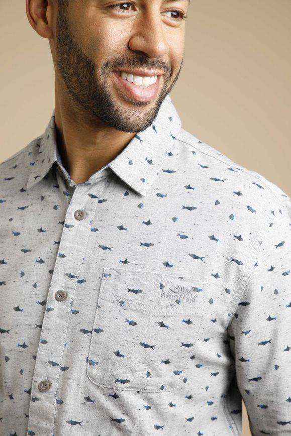 Cabano Weird Fish Elstow Organic Shirt R Grey