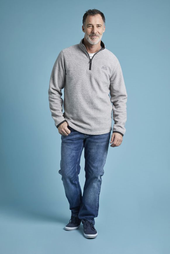 Cabano Weird Fish Erril Eco 1/4 Zip Fleece R Cream