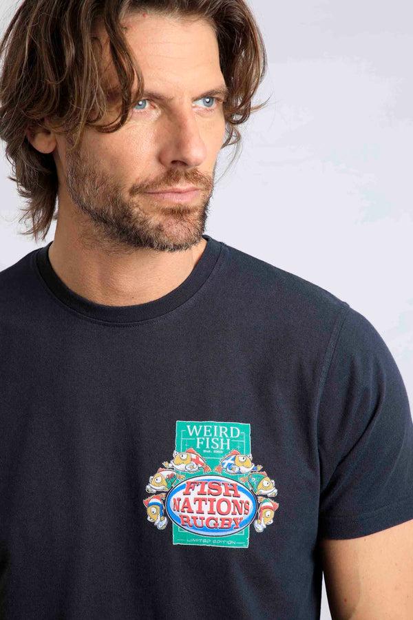 Cabano Weird Fish Fish Nations T-Shirt N K Navy