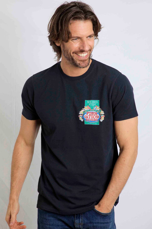 cabano Weird Fish Fish Nations T-Shirt N K Navy