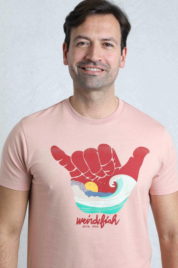Cabano Weird Fish Hang Loose T-Shirt P K Pink
