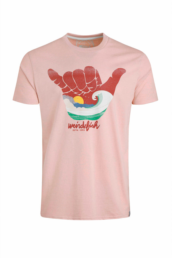 Cabano Weird Fish Hang Loose T-Shirt P R Pink