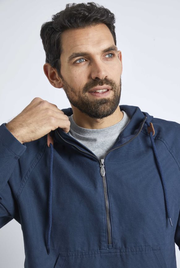 cabano Weird Fish Hogarth Popover Jacket K Navy