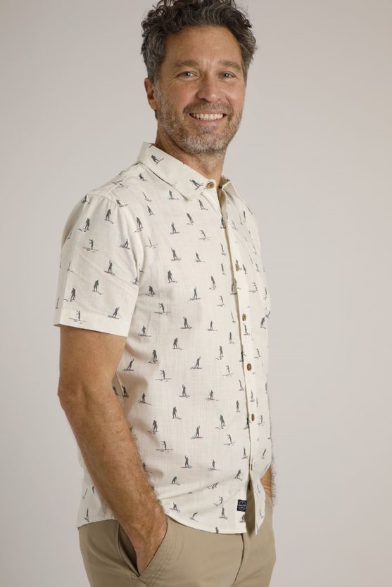 cabano Weird Fish Monto Short Sleeve Shirt R White