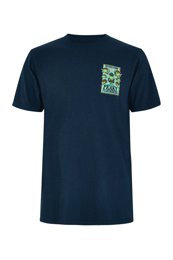 Cabano Weird Fish Peaky Flounders T-Shirt N K Navy
