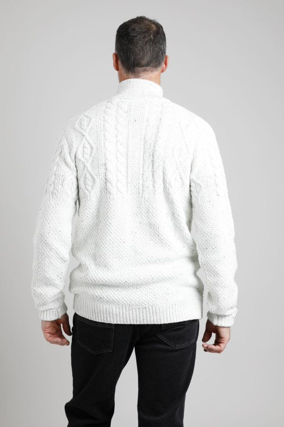 Cabano Weird Fish Ponty 1/4 Zip Jumper E K White