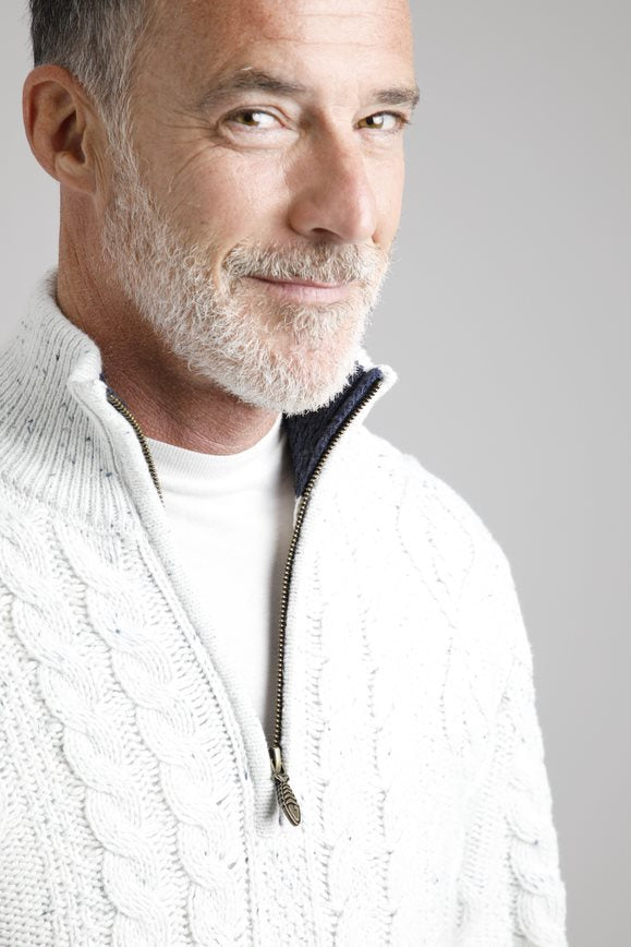 Cabano Weird Fish Ponty 1/4 Zip Jumper E K White