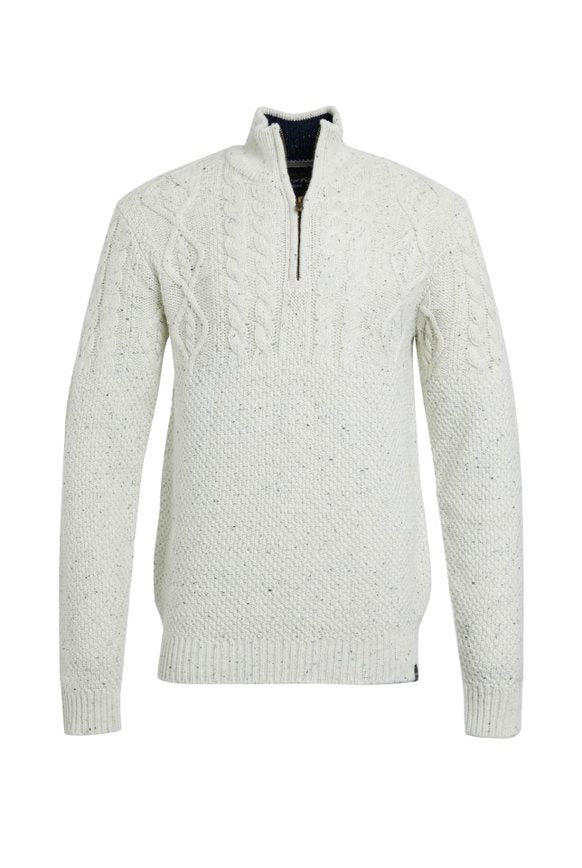 Cabano Weird Fish Ponty 1/4 Zip Jumper E R White