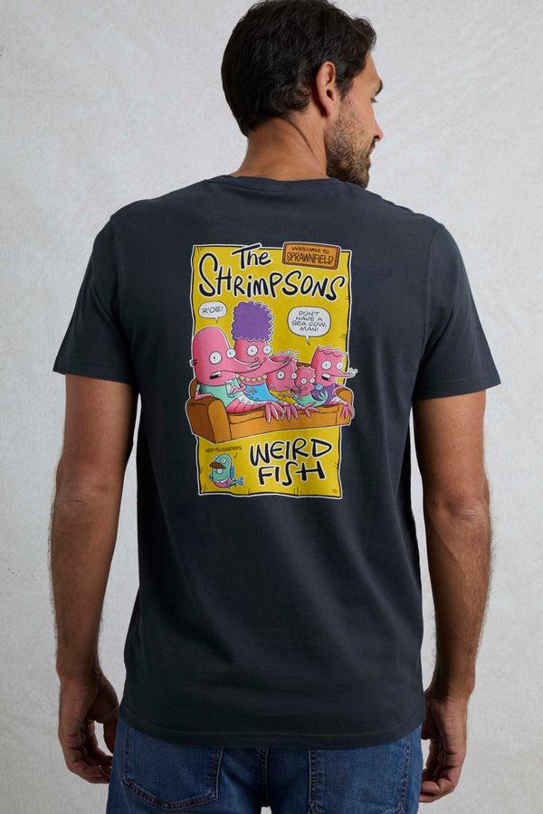 cabano Weird Fish Shrimpsons T-Shirt N K Navy