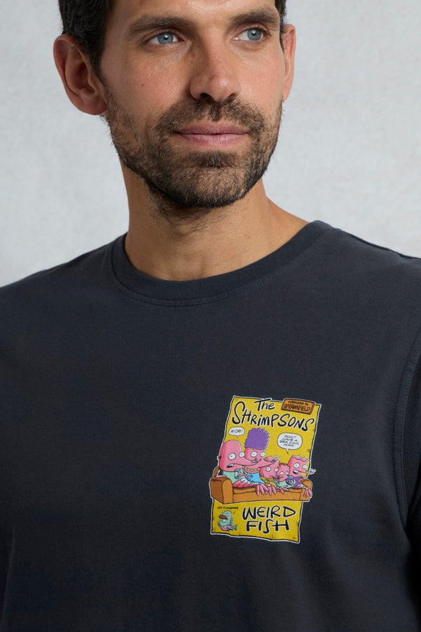 Cabano Weird Fish Shrimpsons T-Shirt N K Navy