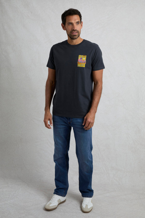 Cabano Weird Fish Shrimpsons T-Shirt N K Navy