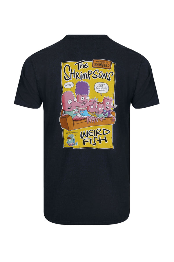 Cabano Weird Fish Shrimpsons T-Shirt N K Navy