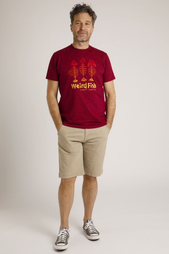 Cabano Weird Fish Skeleton Eco T-Shirt R Dark Red
