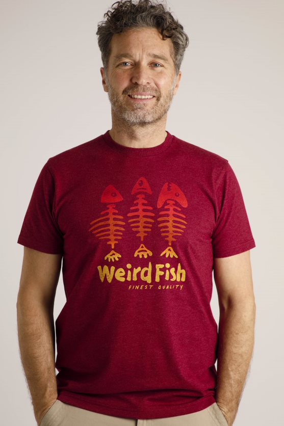 cabano Weird Fish Skeleton Eco T-Shirt R Dark Red