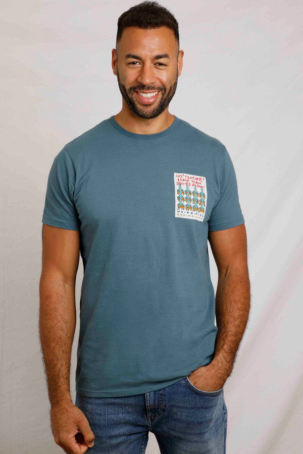 Cabano Weird Fish Squids T-Shirt Mb K Mid Blue