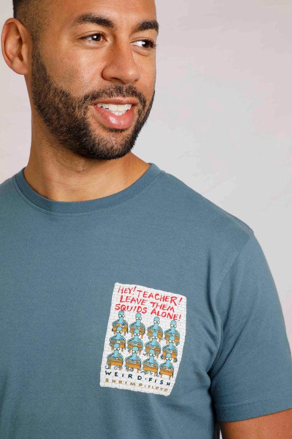 Cabano Weird Fish Squids T-Shirt Mb K Mid Blue