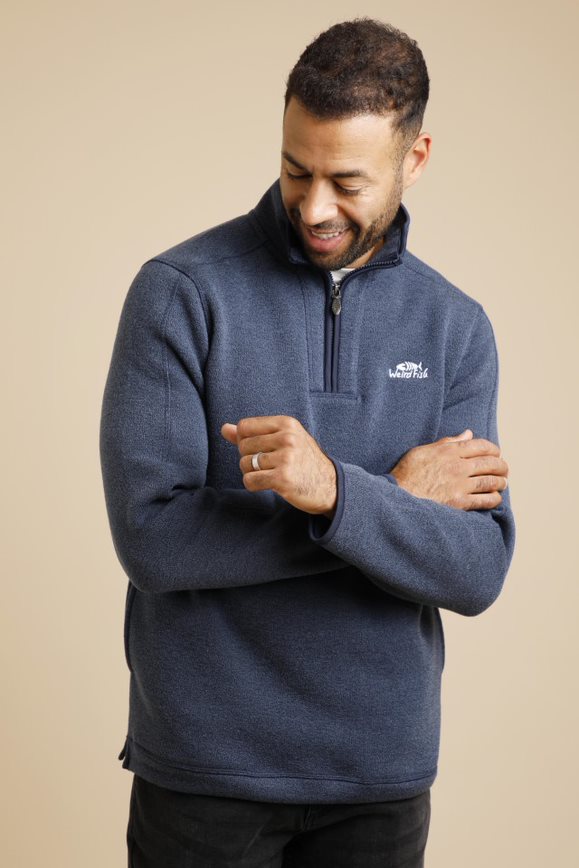 Cabano Weird Fish Stowe Recycled 1/4 Zip N R Navy