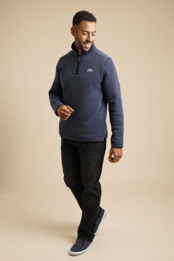 Cabano Weird Fish Stowe Recycled 1/4 Zip N R Navy