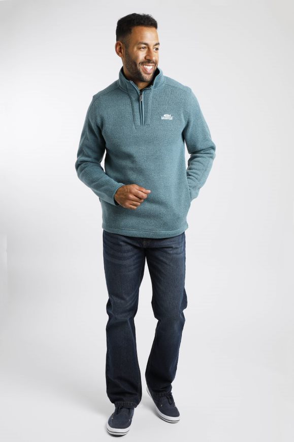 Cabano Weird Fish Stowe Recycled 1/4 Zip T R Green