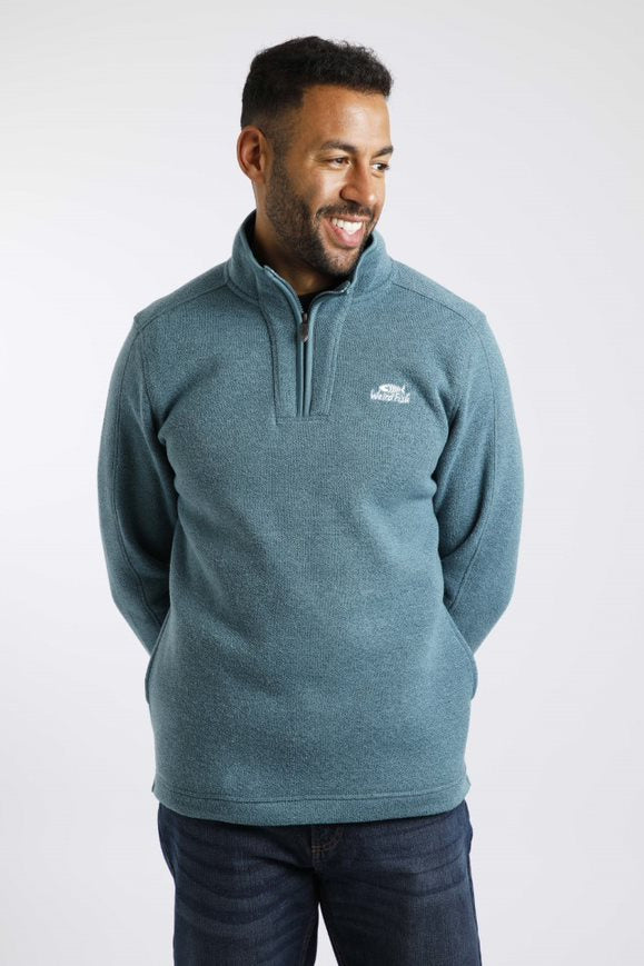 cabano Weird Fish Stowe Recycled 1/4 Zip T R Green