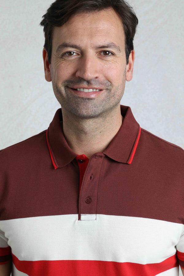 Cabano Weird Fish Sunbury Striped Pique R K Red