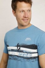 Cabano Weird Fish Sup Dog T-Shirt B K Blue