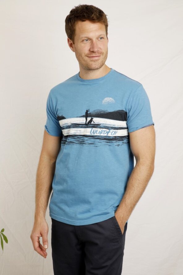 cabano Weird Fish Sup Dog T-Shirt B K Blue
